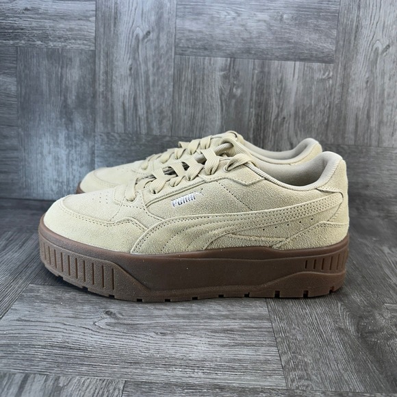 Puma Beige and Brown Women's Sneakers - Picture 2 of 8
